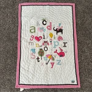 Pottery barn kids crib quilt ABCS animals
